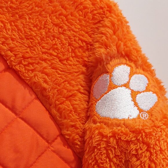 Clemson Tigers Colosseum Pullover Half-Snap Sherpa Jacket Size M - Picture 5 of 12